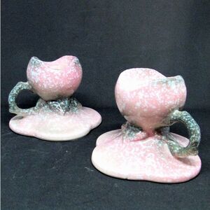 Vintage Hull Royal Woodland Candle Holders Art Dec